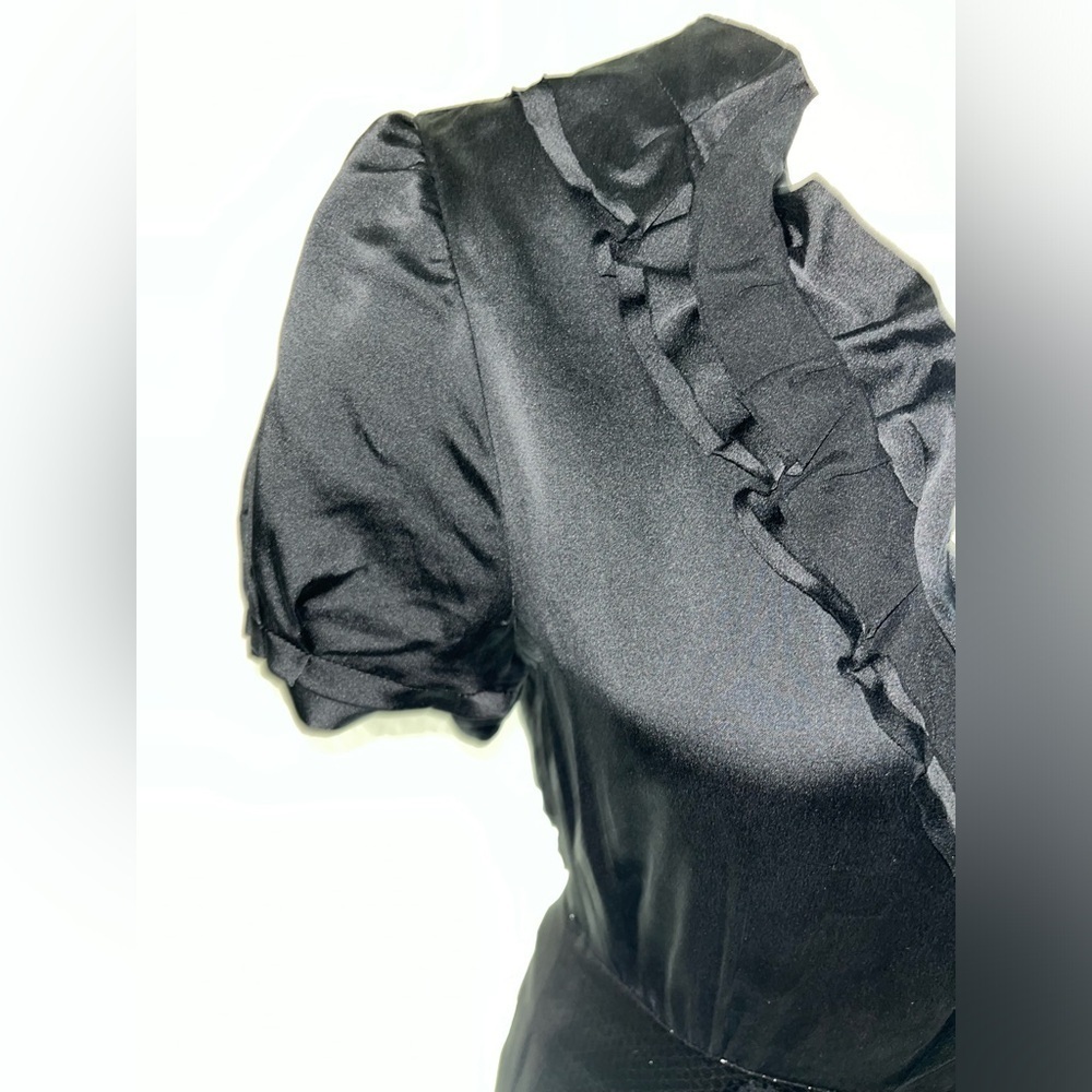 HP🎉BCBGMaxAzria Mock Black Dress - Picture 4 of 7